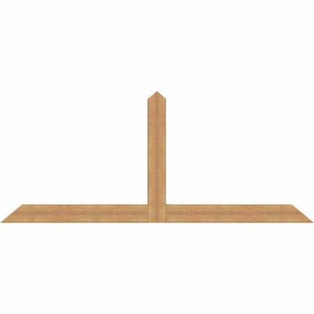 Ekena Millwork Portland Timber Gable Bracket, Western Red Cedar, 96"W x 40"H x 3 1/2"D x 5 1/2"F, 10/12 Pitch GBW096X40X0406POR00SWR